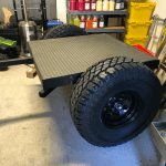 Offroad trailer with 35 inch tires.