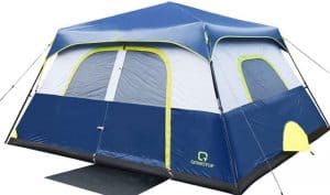 A pop up cabin tent.