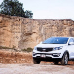 An overland Kia Sorento.