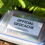 A geocache that has been discovered