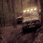 Off road lights on a Jeep.
