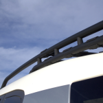 A roof rack used for storage.