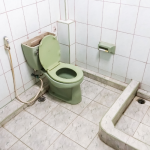 A dirty campsite bathroom.