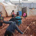 Kids doing fun nature activities.