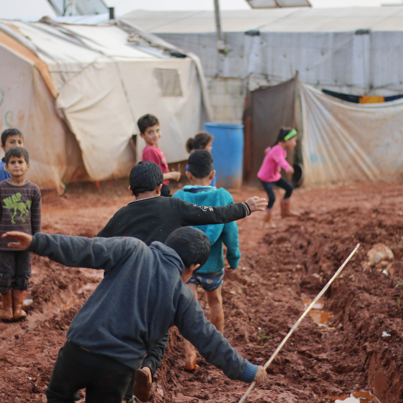 Kids doing fun nature activities.
